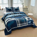 Lodge Collection 3pcs King size reversible quilt bed set [6120] | Jupiter Grass