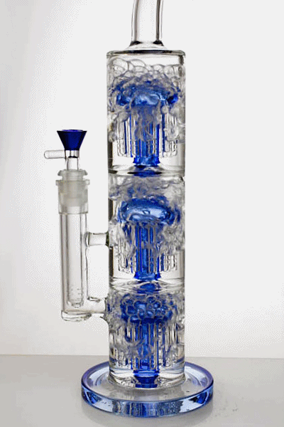 16" Infyniti Triple tree arms percolator glass bong | Jupiter Grass