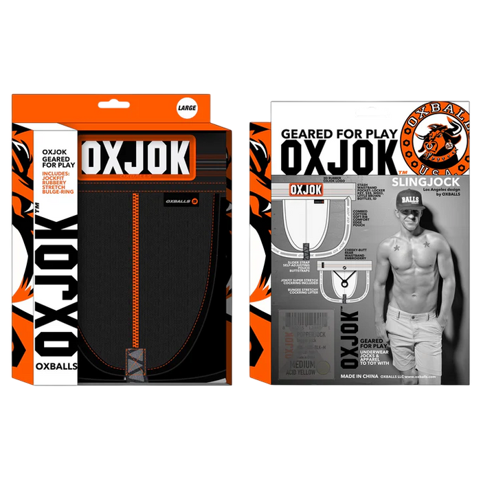 SLINGJOCK, upthrust slider-strap jock, BLACK IRON, MEDIUM