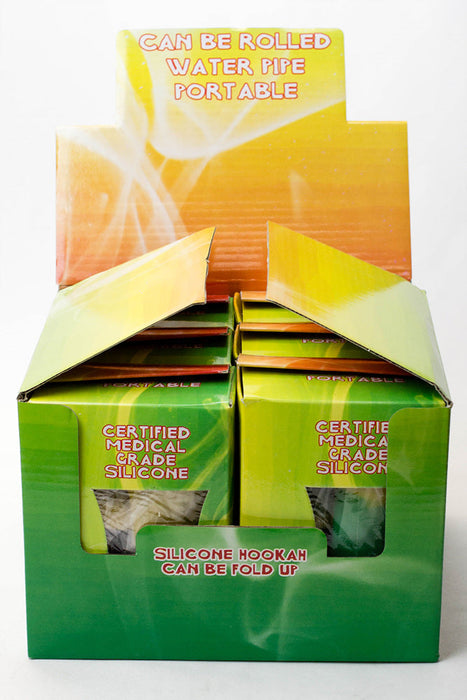 9" Foldable silicone tube portable bong Box of 6 | Jupiter Grass