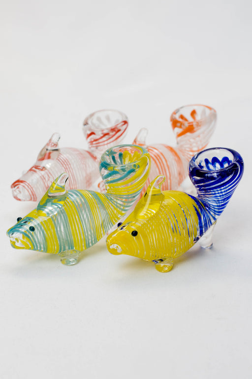3.5" Goldfish shape glass hand pipe | Jupiter Grass