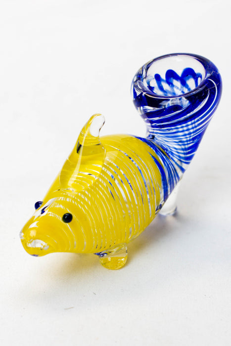 3.5" Goldfish shape glass hand pipe | Jupiter Grass