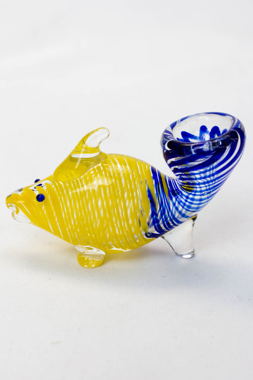 3.5" Goldfish shape glass hand pipe | Jupiter Grass