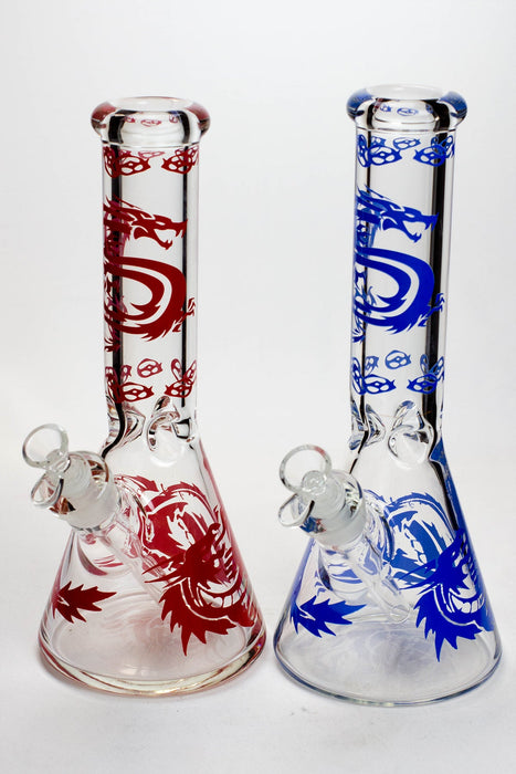 12" Dragon 9 mm thick glass beaker bong | Jupiter Grass