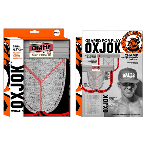 CHAMP, vintage sweatshirt jockstrap, GRAY HEATHER, X-LARGE