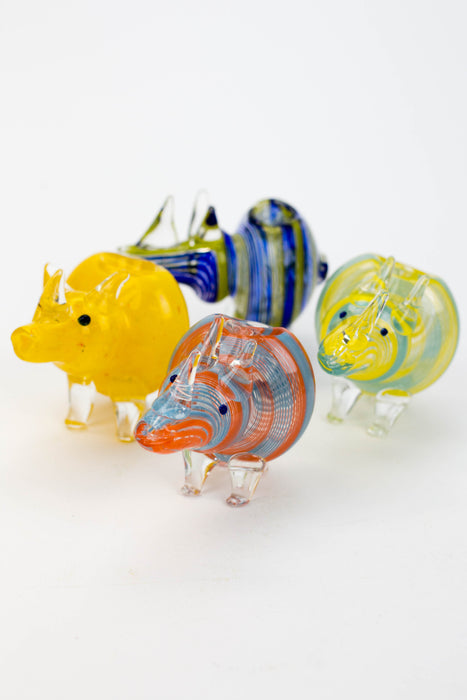 Standing Rhino glass hand pipe | Jupiter Grass