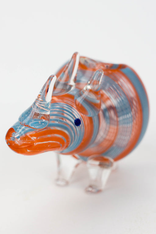 Standing Rhino glass hand pipe | Jupiter Grass