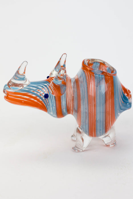 Standing Rhino glass hand pipe | Jupiter Grass