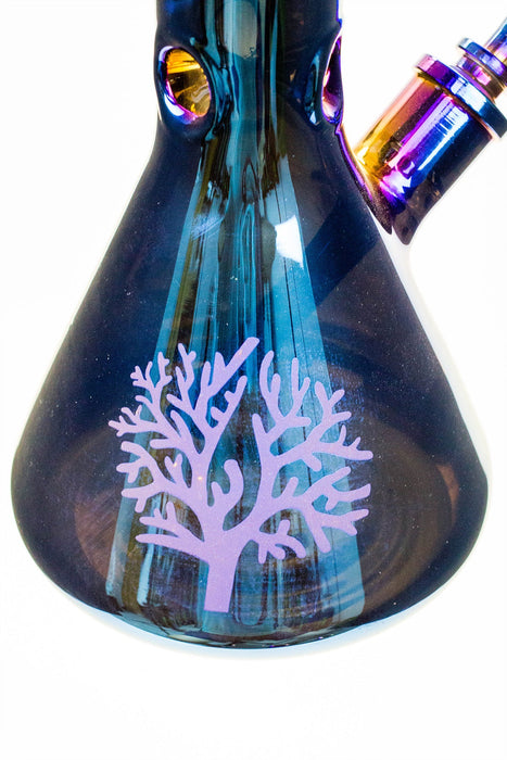 24" Infyniti Tree of Life 7 mm metallic glass water bong | Jupiter Grass