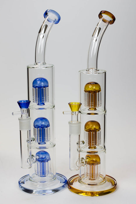 16" Infyniti Triple tree arms percolator glass bong | Jupiter Grass