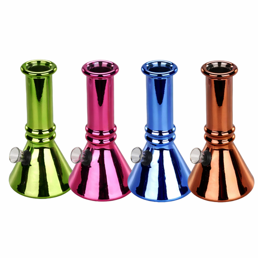6″ Lume Beaker Mini Glass Bong – Metallic Finish [JBLMIN-03-16] | Jupiter Grass