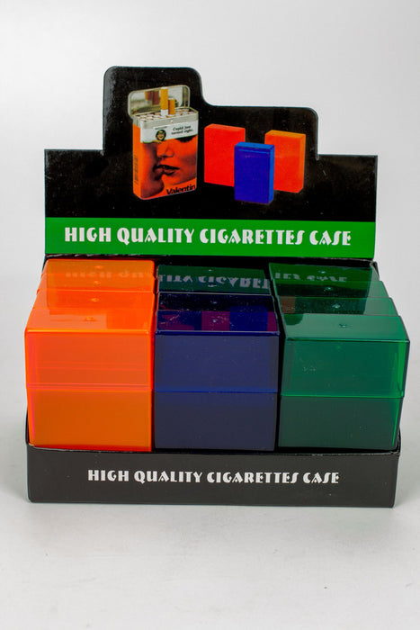 Plastic Flip open Cigarette Case Box of 12 | Jupiter Grass