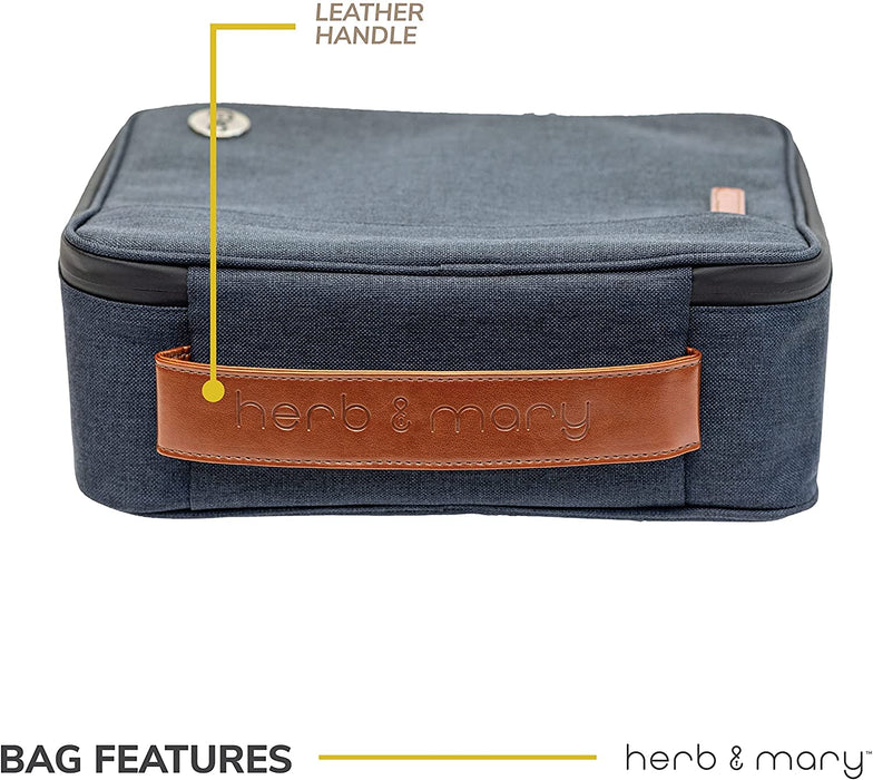 Herb & Mary | Smell Proof Accessories Storage Stash Case w/Integrated Combo Lock (Large) | Jupiter Grass