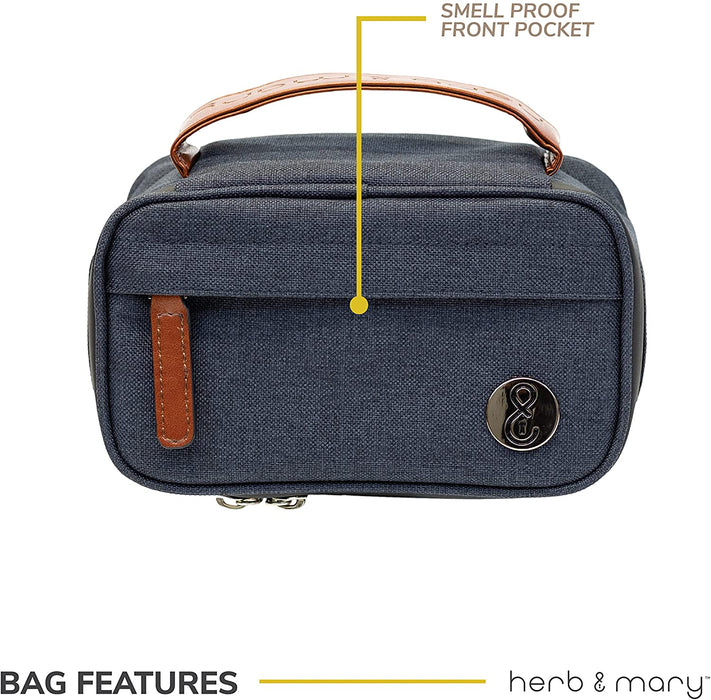 Herb & Mary | Smell Proof Accessories Storage Stash Case w/Integrated Combo Lock (Small) | Jupiter Grass