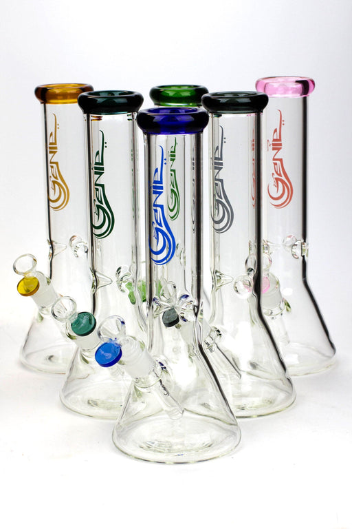 12" Genie Classic beaker glass water bong_0