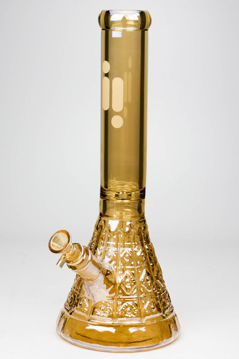 14" Infyniti embossed diamond beaker 7 mm glass bong | Jupiter Grass