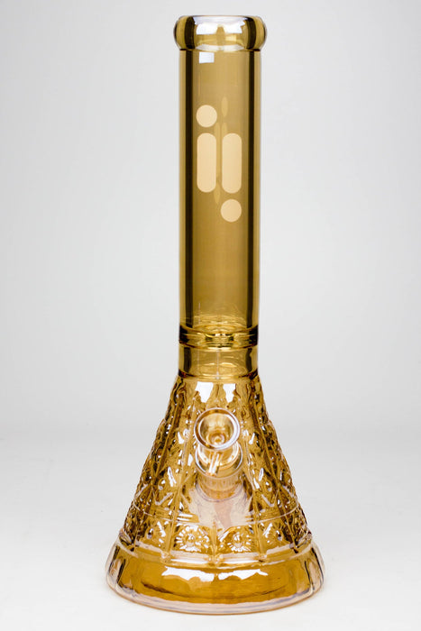 14" Infyniti embossed diamond beaker 7 mm glass bong | Jupiter Grass