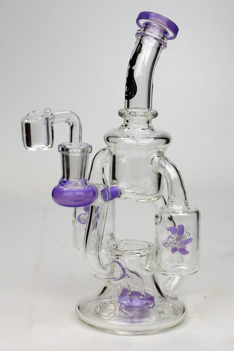 8.5" Genie twin turbine recycler dab rig | Jupiter Grass