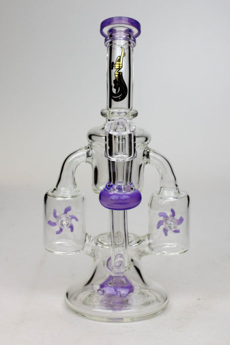 8.5" Genie twin turbine recycler dab rig | Jupiter Grass