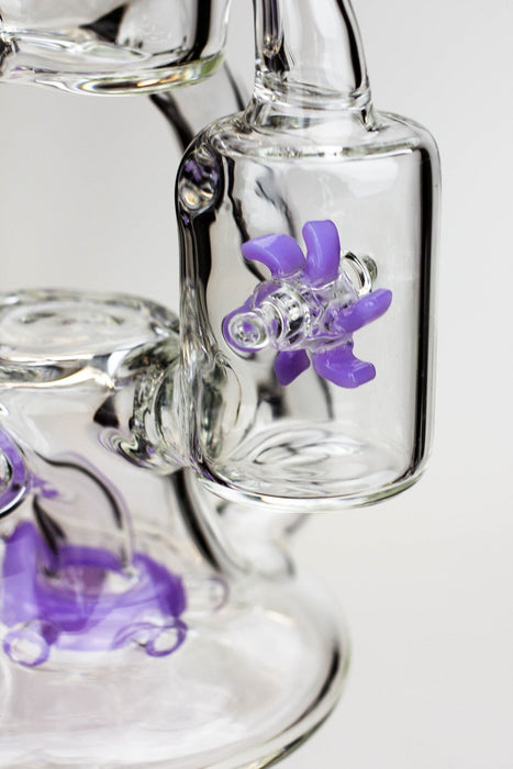 8.5" Genie twin turbine recycler dab rig | Jupiter Grass