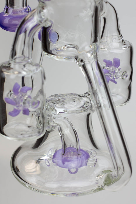 8.5" Genie twin turbine recycler dab rig | Jupiter Grass