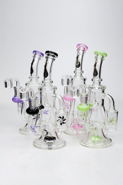8.5" Genie twin turbine recycler dab rig | Jupiter Grass