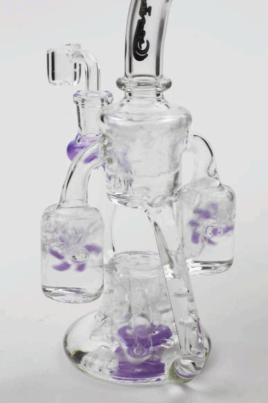 8.5" Genie twin turbine recycler dab rig | Jupiter Grass