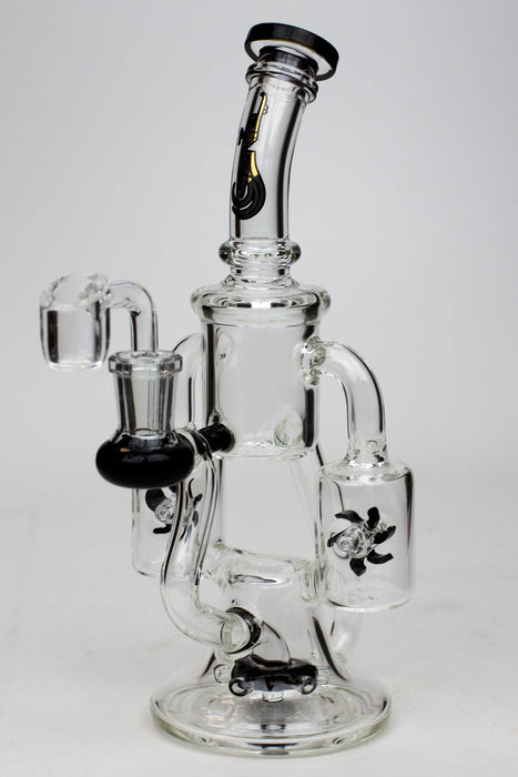 8.5" Genie twin turbine recycler dab rig | Jupiter Grass