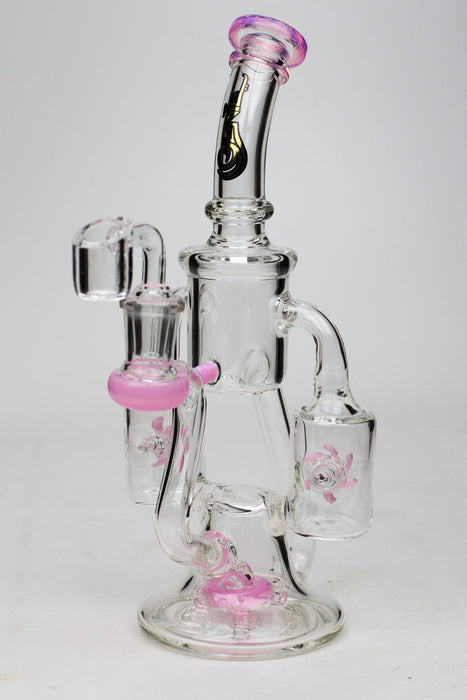 8.5" Genie twin turbine recycler dab rig | Jupiter Grass