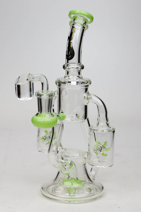 8.5" Genie twin turbine recycler dab rig | Jupiter Grass