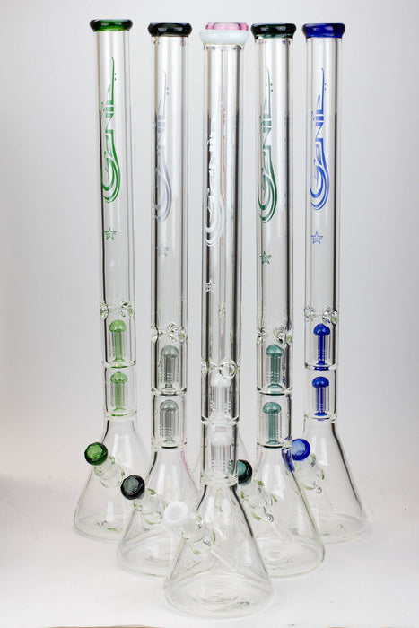 30" Genie 9 mm Dual tree arms beaker glass water bong | Jupiter Grass