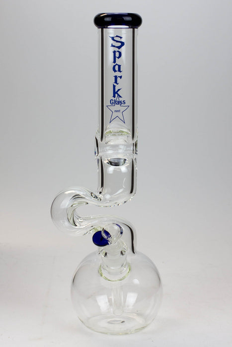 16" Spark 7mm kink zong glass bong | Jupiter Grass
