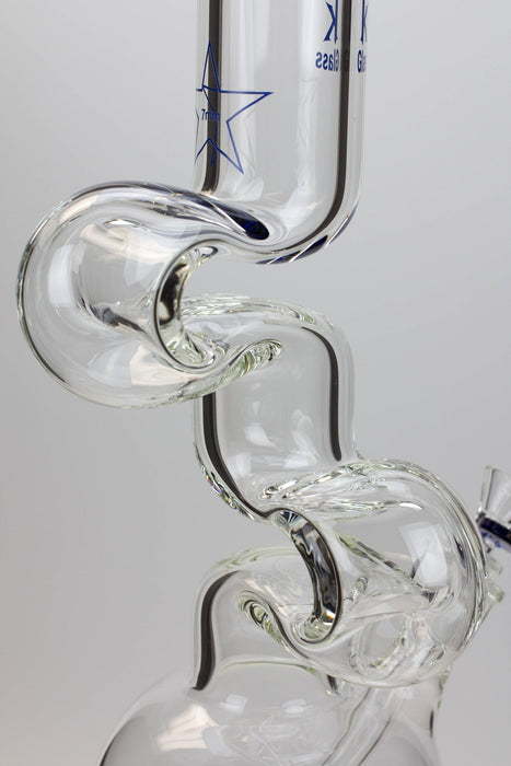 16" Spark 7mm kink zong glass bong | Jupiter Grass