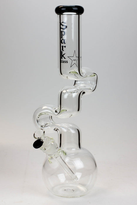 16" Spark 7mm kink zong glass bong | Jupiter Grass