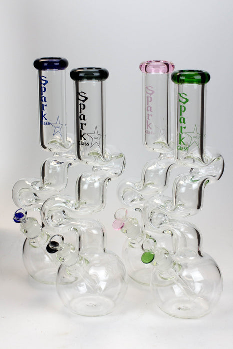 16" Spark 7mm kink zong glass bong | Jupiter Grass