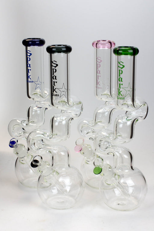 16" Spark 7mm kink zong glass bong | Jupiter Grass