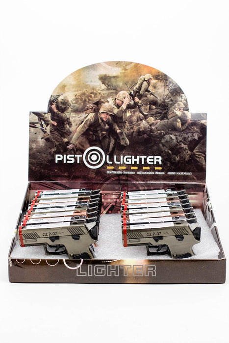 Triple flame Pistol Torch lighter Display of 16 | Jupiter Grass