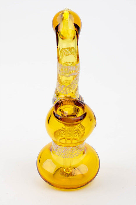 5.5" Single chamber middle stripe bubbler-Assorted | Jupiter Grass