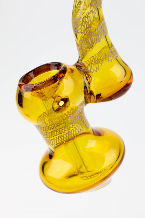 5.5" Single chamber middle stripe bubbler-Assorted | Jupiter Grass