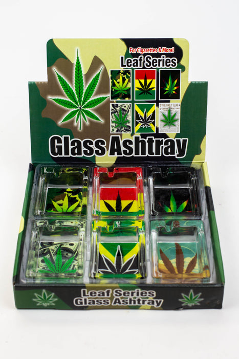 Rectangle glass ashtray Box of 6 | Jupiter Grass