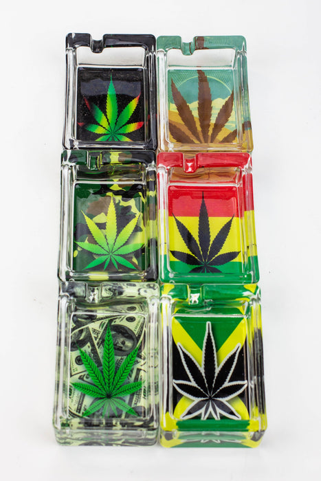Rectangle glass ashtray Box of 6 | Jupiter Grass