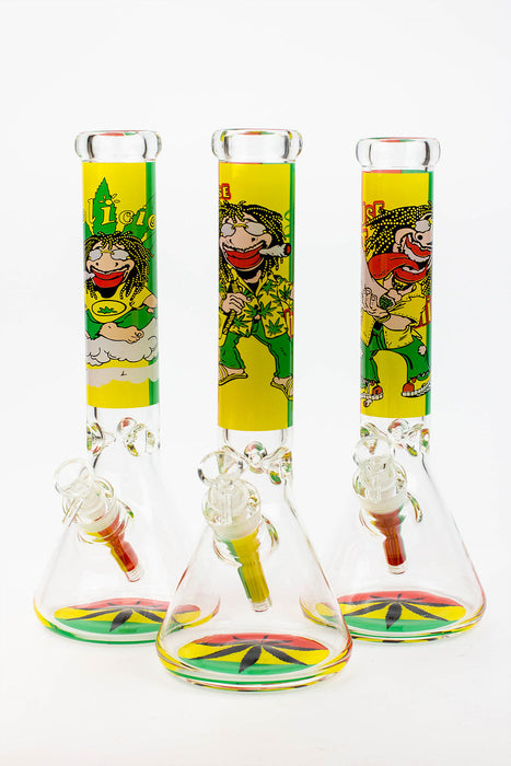 13.5" Rasta Man / 7 mm / classic beaker glass bong | Jupiter Grass
