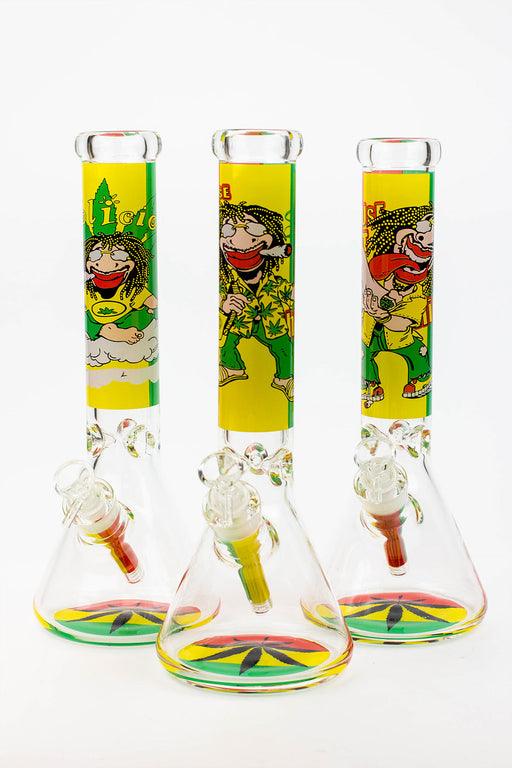 13.5" Rasta Man / 7 mm / classic beaker glass bong | Jupiter Grass