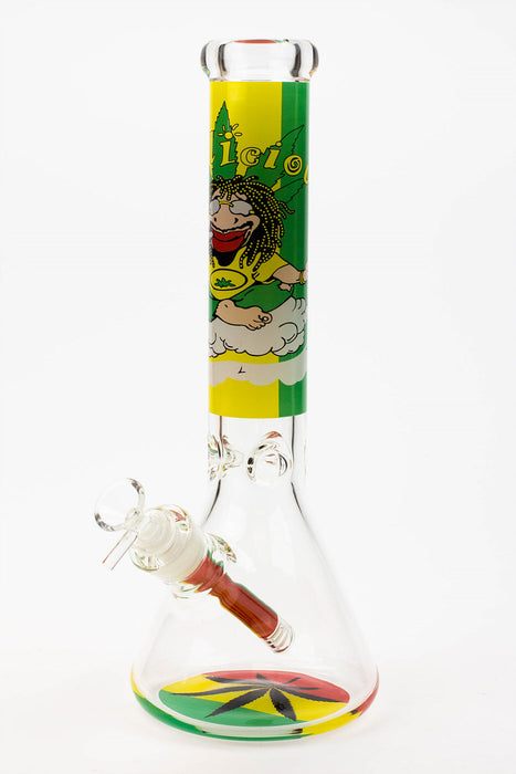 13.5" Rasta Man / 7 mm / classic beaker glass bong | Jupiter Grass