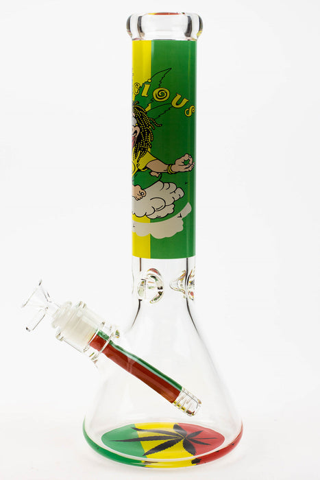 13.5" Rasta Man / 7 mm / classic beaker glass bong | Jupiter Grass