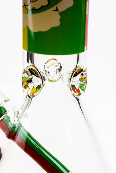 13.5" Rasta Man / 7 mm / classic beaker glass bong | Jupiter Grass