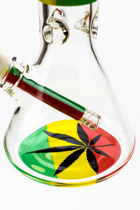13.5" Rasta Man / 7 mm / classic beaker glass bong | Jupiter Grass