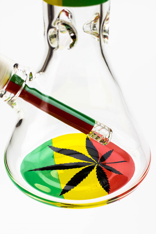 13.5" Rasta Man / 7 mm / classic beaker glass bong | Jupiter Grass