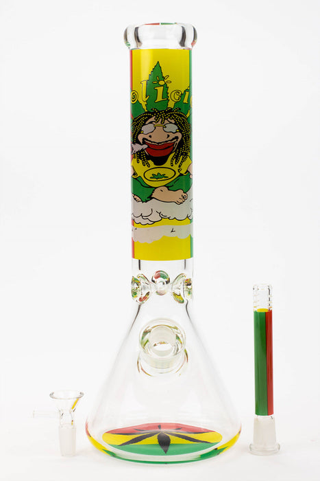 13.5" Rasta Man / 7 mm / classic beaker glass bong | Jupiter Grass