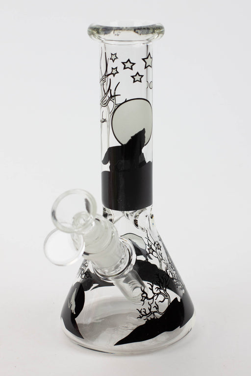 7.5" Glow in the dark beaker glass water bong | Jupiter Grass